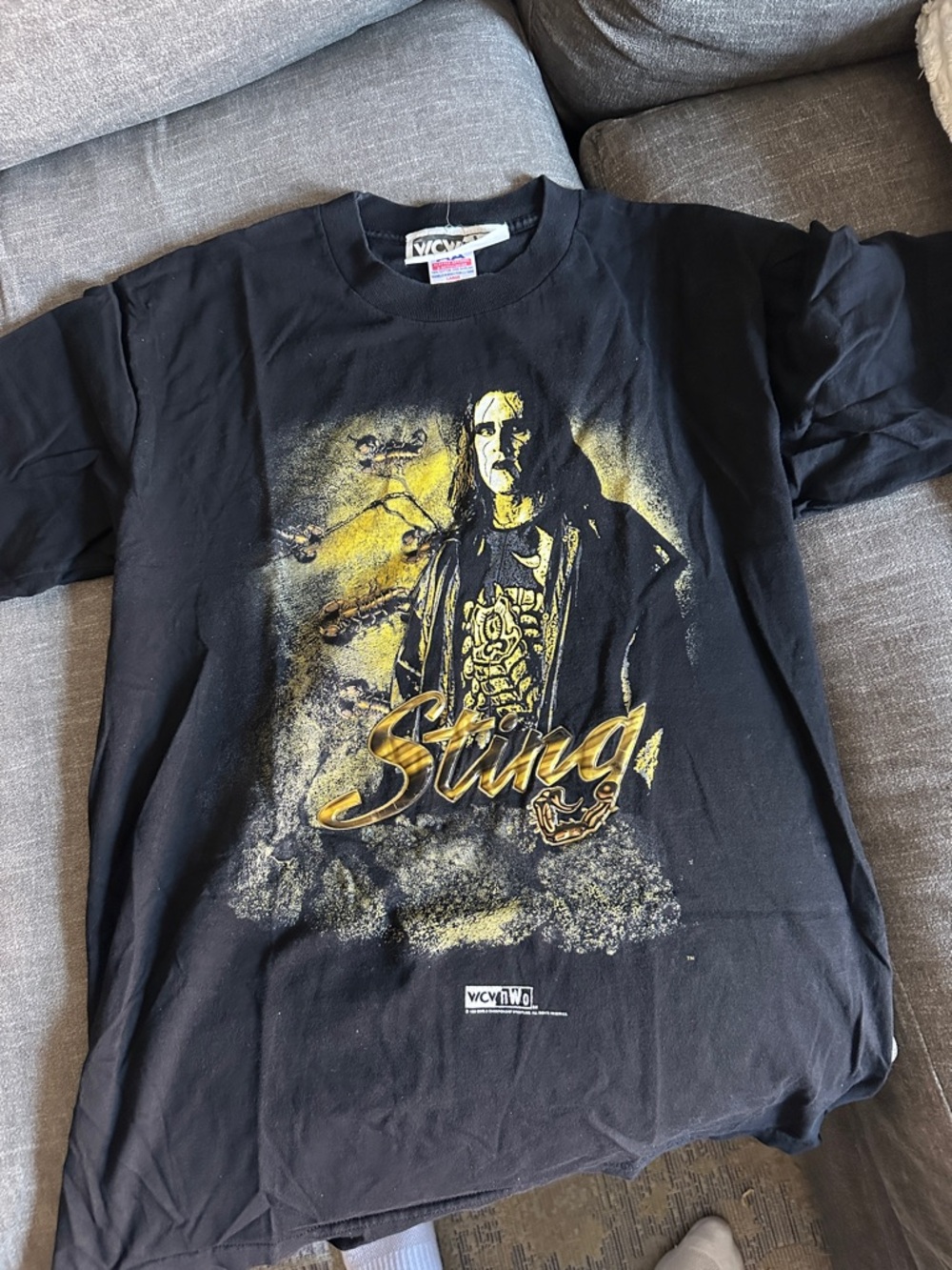 WCW NWO VINTAGE STING SHIRT 1998 SIZE LARGE RARE WRESTLING VTG PUFF PRINT WWE